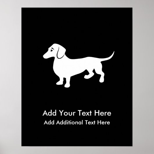 Simple Dachshund Poster (Voorkant)