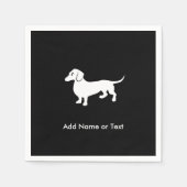 Simple Dachshund Servetten (Voorkant)