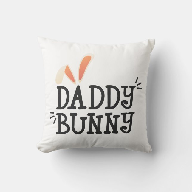 Simple Dad Bunny Easter Typography Sierkussen (Voorkant)