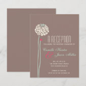 Simple Dahlia - Robuuste moderne receptie Kaart (Voorkant / Achterkant)