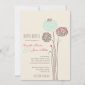 Simple Dahlia - Rustic Modern Wedding Kaart (Voorkant)