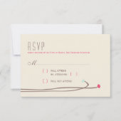 Simple Dahlia - Rustic Modern Wedding RSVP (Voorkant)