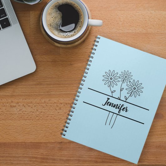 Simple daisies notebook for kids,back to school  notitieboek