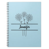 Simple daisies notebook for kids,back to school  notitieboek (Voorkant)