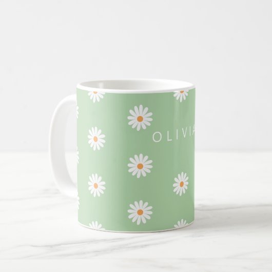 Simple daisies, Personalized gift, Daisy Lover Gif Koffiemok (Voorkant links)