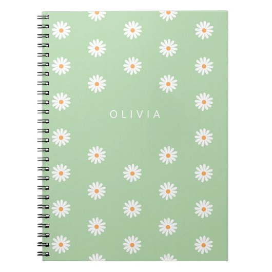 Simple daisies, Personalized gift Notitieboek (Voorkant)