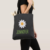 Simple Daisy Floral Monogram Tote Bag (Dichtbij)