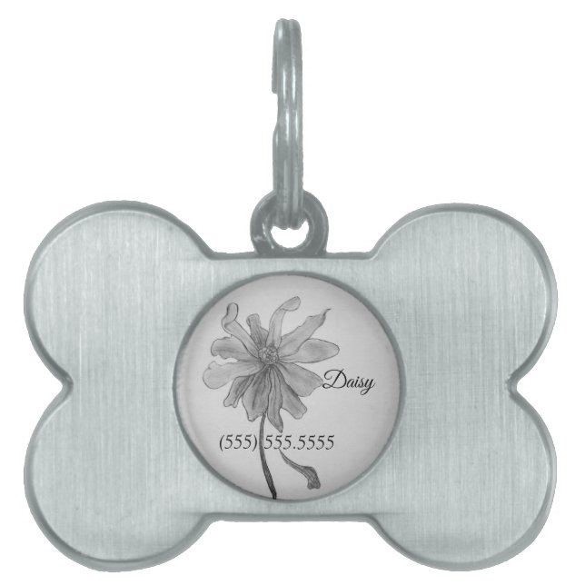 Simple Daisy Huisdieren Naamplaatje (voorkant)