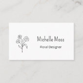  Simple Daisy QR code Floral Designer   Visitekaartje (Voorkant)