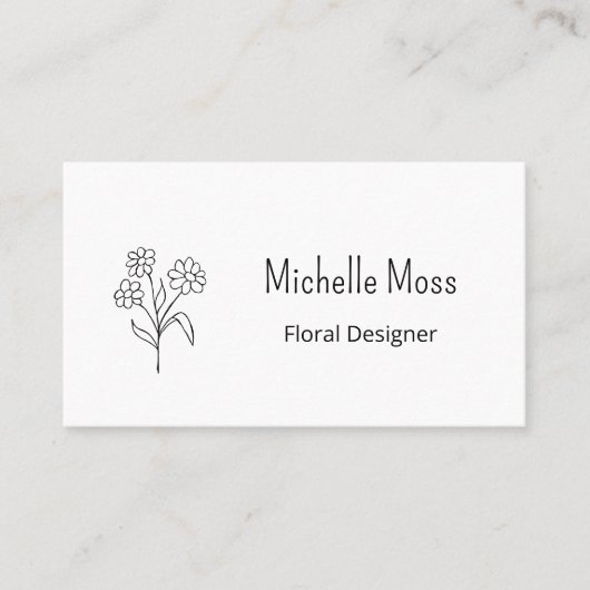  Simple Daisy QR code Floral Designer   Visitekaartje