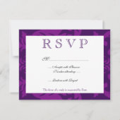 Simple Damask Eggplant RSVP (Voorkant)