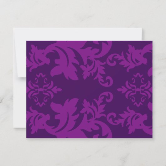Simple Damask Eggplant RSVP (Achterkant)