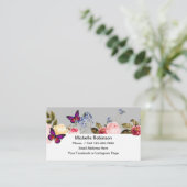 Simple Dames Social Networking-contactkaarten Visitekaartje (Staand voorkant)