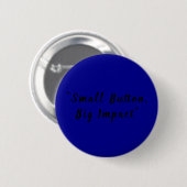 Simple Dark Blue Modern Customizable Round Button (Voorkant /achterkant)