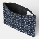 Simple Dark Blue with Snowflakes Etui (Open)