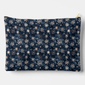 Simple Dark Blue with Snowflakes Etui (Achterkant)
