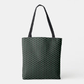 Simple dark green and black line patterned Tote Tote Bag (Achterkant)