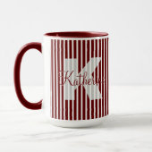 Simple Dark Red/White Stripes Pattern Name Initiaa Mok (Links)