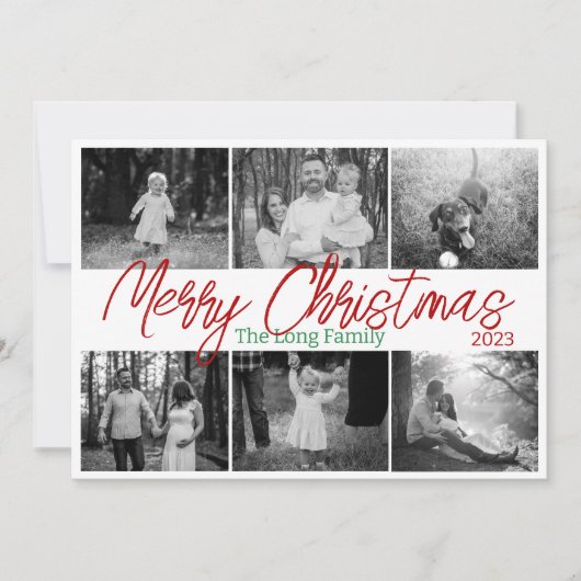 Simple Days 6 Foto Familie Kerst Kaart (Voorkant)