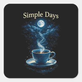 Simple Days Vierkante Sticker