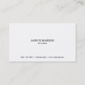 Simple (Deep Purple) Visitekaartje (Achterkant)