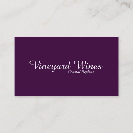 Simple (Deep Purple) Visitekaartje (Voorkant)