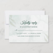Simple Delicate Floral Wedding RSVP Card (Voorkant)