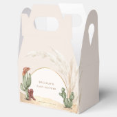Simple Desert Boho Cactus Arch Baby shower Bedankdoosjes (Geopend)