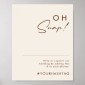 Simple Desert | Natural White Oh Snap Hashtag Poster (Voorkant)