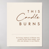 Simple Desert | Natural Wit Deze Kaars BrandT Poster (Voorkant)