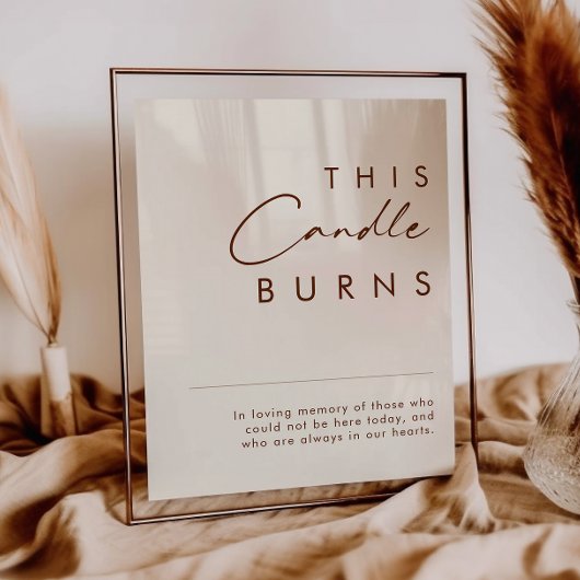 Simple Desert | Natural Wit Deze Kaars BrandT Poster