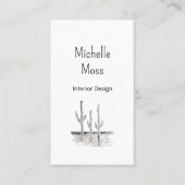 Simple Desert Southwest Cactus QR-code Visitekaartje (Voorkant)