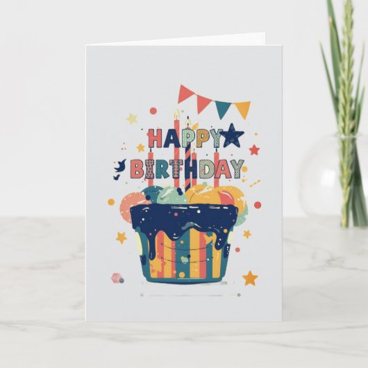 simple design birthday card kaart (Voorkant)