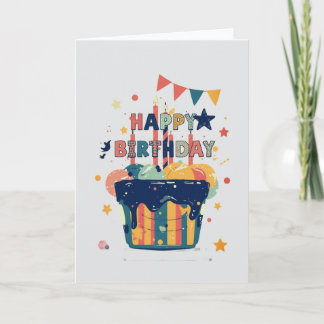 simple design birthday card kaart