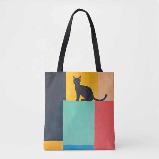 Simple Design Black Cat Tote Bag (Voorkant)
