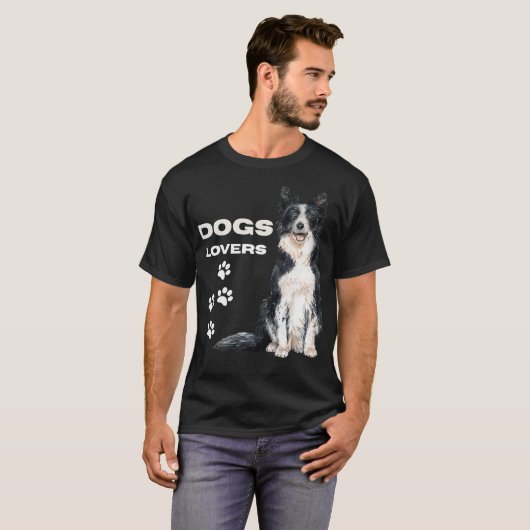 simple design for dogs lovers  t-shirt (Voorkant volledig)