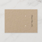 Simple Design Store Kraft Earring Display Card Visitekaartje (Voorkant)