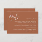 Simple Details Wedding Invitation Enclosure Kaart (Voorkant / Achterkant)