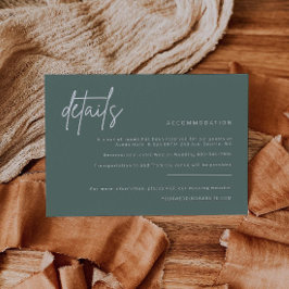 Simple Details Wedding Invitation Enclosure Kaart