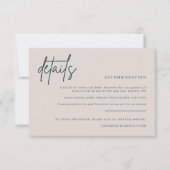 Simple Details Wedding Invitation Enclosure Kaart (Voorkant)