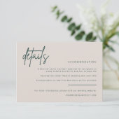 Simple Details Wedding Invitation Enclosure Kaart (Staand voorkant)