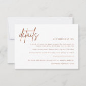 Simple Details Wedding Invitation Enclosure Kaart (Voorkant)