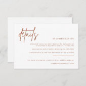 Simple Details Wedding Invitation Enclosure Kaart (Voorkant / Achterkant)