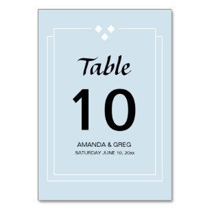 Simple Diamond Motiff Table Number Kaart
