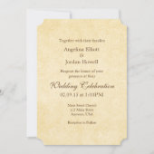 Simple Die Cut  Antiek Weddenschap Kaart (Voorkant)