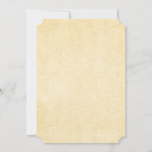 Simple Die Cut  Antiek Weddenschap Kaart (Achterkant)