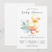 Simple Digital Duck Baby shower Kaart (Voorkant / Achterkant)