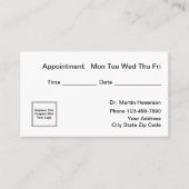 Simple Doctor Appointing Business Logo Afsprakenkaartje (Voorkant)