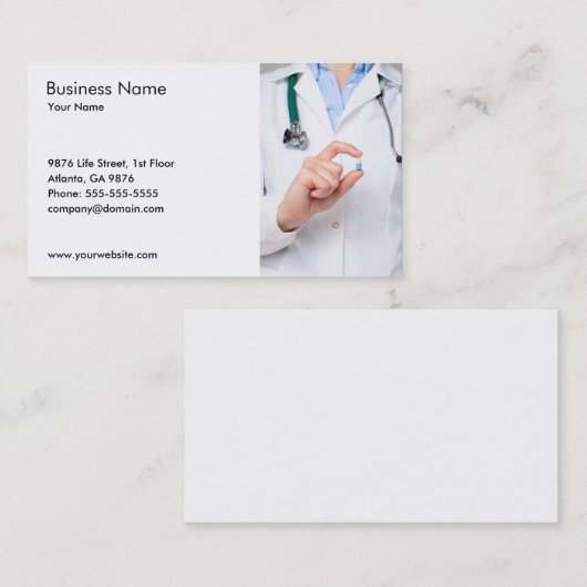 Simple Doctor Medical Health Visitekaartje (Voorkant / Achterkant)