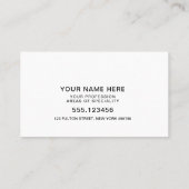 Simple Doctor Therapist Counselor Appointard Visitekaartje (Achterkant)